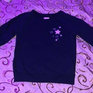 gilly hicks dark blue crew neck sweater